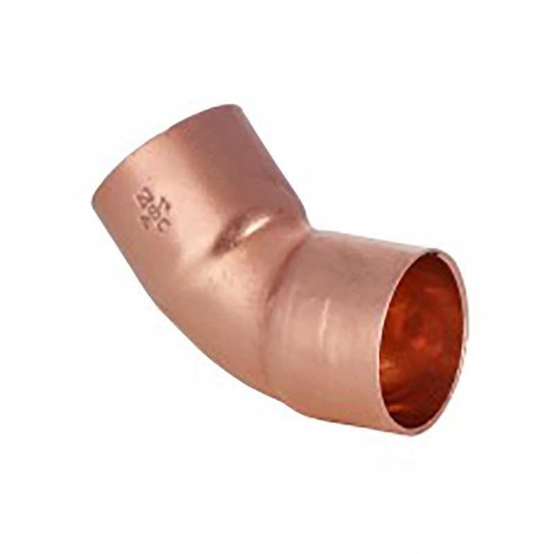Kupfer Bogen 45°, 22 mm, i/i